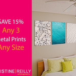 SALE Three Metal Prints of Your Choice in Any Size. Original Underwater Photography, Ocean Metal Wall Art, Nautical Beach Decor, Nature image 1