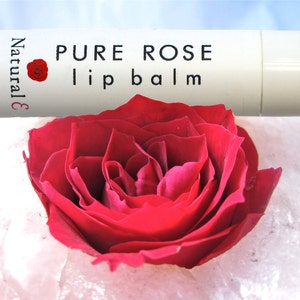 Rose Lip Balm - Natural Lip Balm - Rose Oil -  Natural Lip Tint - Best Lip Balm - Lip Stain -Organic Lip Balm - Tinted Lip Balm