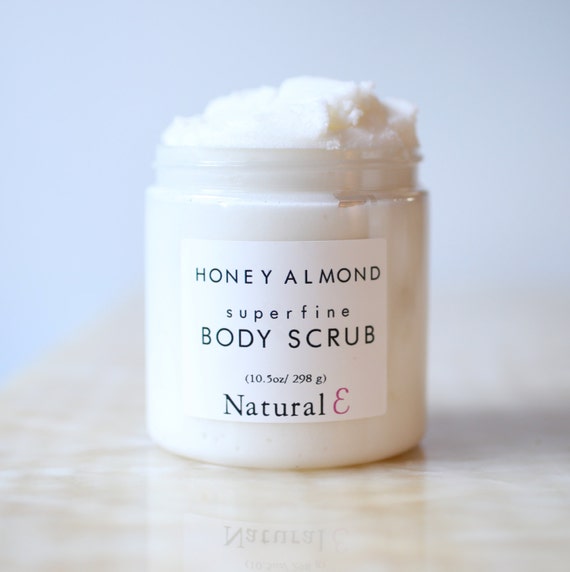 Honey Almond Body Scrub Honey Almond Sugar Scrub Etsy