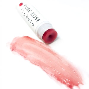 Rose Lip Balm Natural Lip Balm Rose Oil Natural Lip Tint Best Lip Balm Lip Stain Organic Lip Balm Tinted Lip Balm image 3