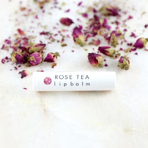 Rosewood Lip Balm - Rose Tea  - Unique Lip Balm - Vintage Lip Balm - Floral Lip Balm