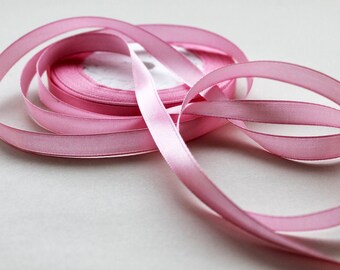 10mm Pink double faced satin ribbon - 1 metre - Kezbirdie