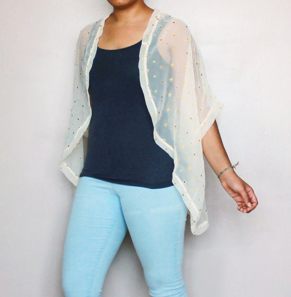 Metallic Shrug - Etsy