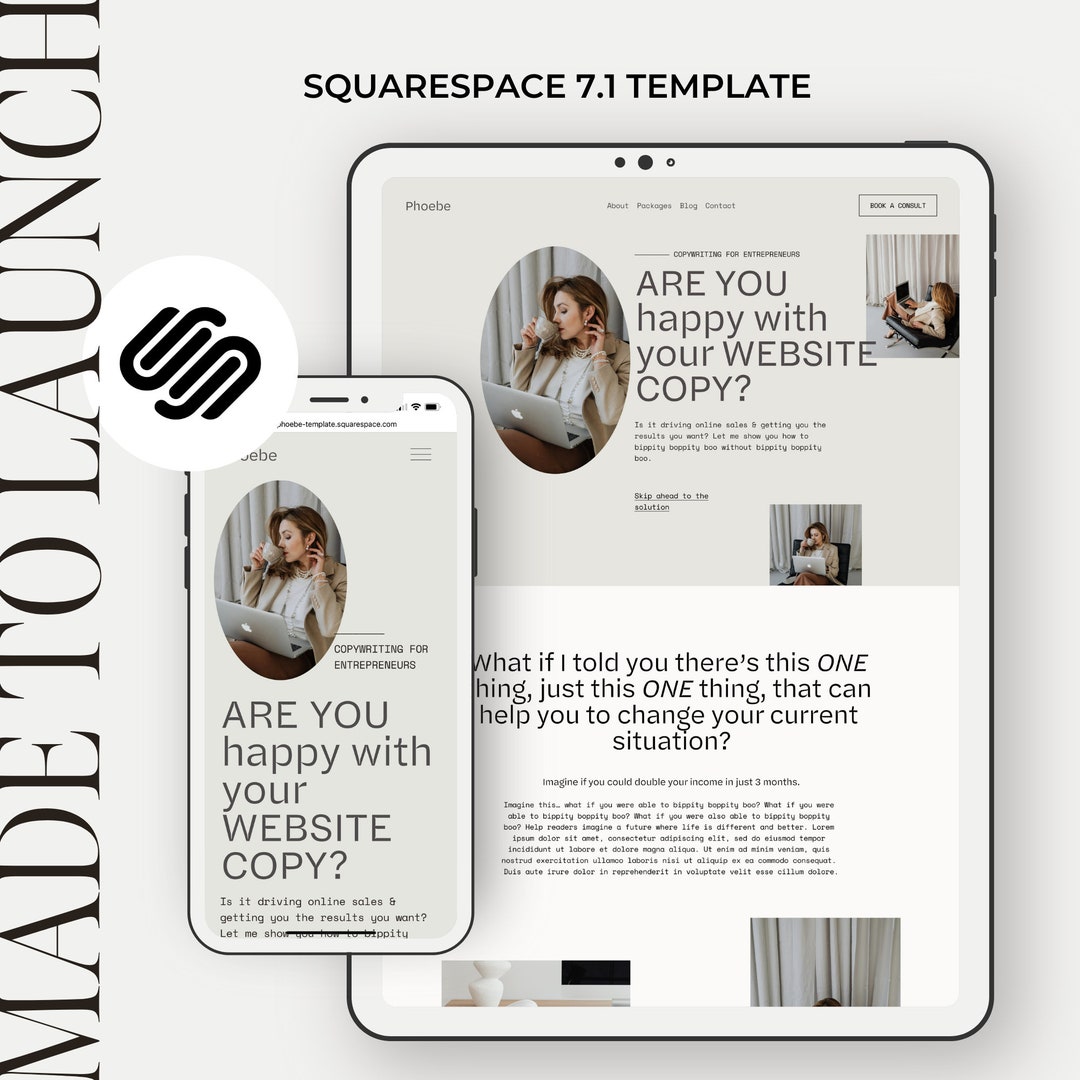 Squarespace Template for Marketing Agency, Squarespace 7.1 Template