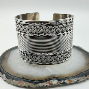 Pulseira de prata esterlina feita à mão - Joia masculina ajustável
