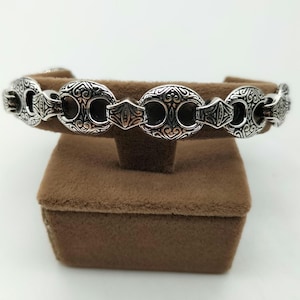 Handmade Men&#39;s Silver Bracelet,Handmade Silver Bracelet,925 Sterling Silver Men&#39;s Chain Bracelet, Anniversary Bracelet