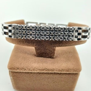 Handmade Men&#39;s Silver Bracelet, Handmade Silver Chain Bracelet, Handmade Silver Bracelet,925 Sterling Silver Chain Bracelet For Men