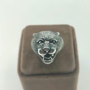 925 Sterling Silver Men's Ring, Puma Silver Ring, Handmade Men's Ring, Personalized Silver Ring,Valentine's Day Gift, Anniversary Gift