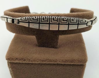 925 Sterling Cube Model Men's Silver Bracelet, Handmade Silver Chain Bracelet, Handmade Silver Bracelet, Father Bracelet