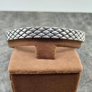 925 Sterling Silver Mens Bracelet, Men&#39;s Tribal Style Bangle, Oxidized Silver Chain Bracelet, Handmade Ethnic Jewelry for Him