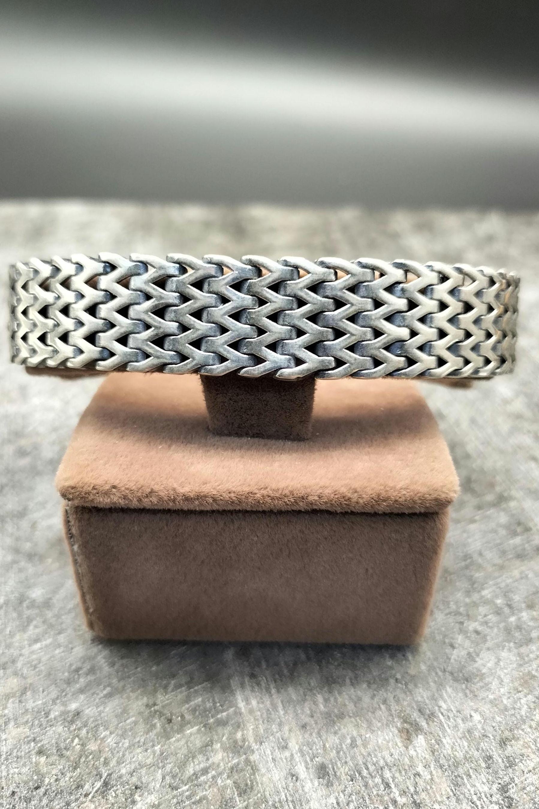 Handmade Men's Silver Bracelet,925 Sterling Silver Men's Chain Bracelet,925 Sterling Silver Braided Bracelet, Anniversary Gift Bracelet