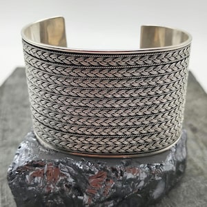 Pulseira de prata esterlina feita à mão: joias masculinas ajustáveis