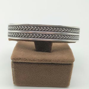 Pulseira masculina de prata esterlina feita à mão: design ajustável