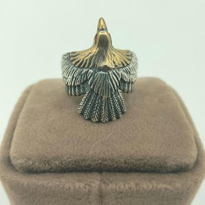 925 Sterling Unisex Silver Ring,Adjustable Men&#39;s Silver Ring With Eagle Figure Handmade Jewelry, Adjustable Silver Ring, Personalized Ring