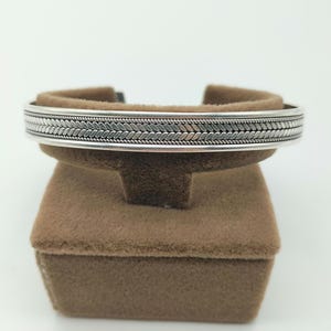 Handmade Sterling Silver Men&#39;s Bracelet - Adjustable Cuff Design