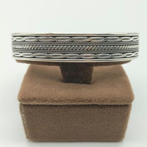 Handmade 925 Sterling Silver Men&#39;s Bracelet - Adjustable Cuff