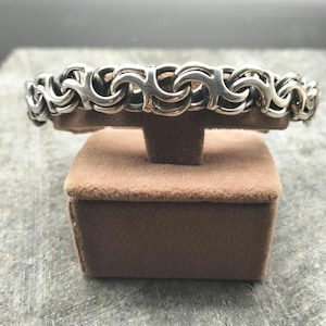 Handmade Men&#39;s Silver Bracelet,925 Sterling Silver Men&#39;s Chain Bracelet,925 Sterling Silver King Plated Chain Bracelet