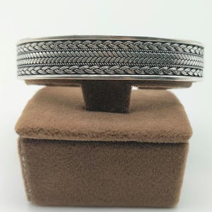 Pulseira masculina de prata esterlina feita à mão - Design com punho ajustável