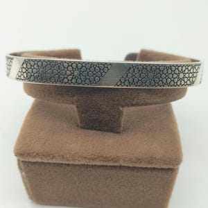 Handmade Sterling Silver Men&#39;s Cuff Bracelet: Adjustable Design