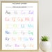 CURSIVE Handwriting ALPHABET POSTERS, Printable Classroom Decor ...