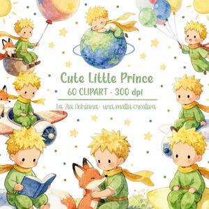星の王子さまのクリップアート - かわいいカワイイ - PNGファイル - 水彩画