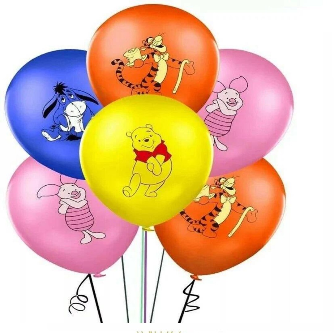 Winnie Posts Winnie the Pooh Balloons X10 Birthday Party Decorations Boys Girls ...