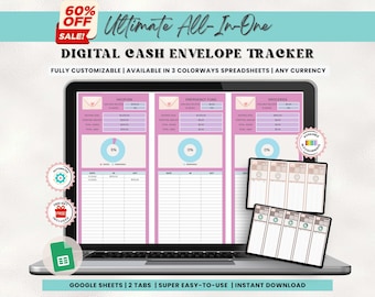 Digital Cash Envelope System: Google Sheets Budget Planner (Digital Download)