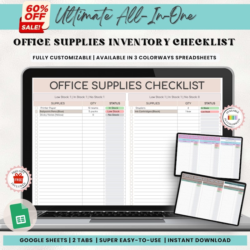 29 office supply inventory template budgeting... Office Supply Inventory Spreadsheet - Etsy