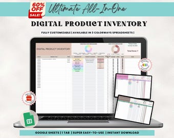 Digital Product Inventory Spreadsheet: Small Business Template (Google Sheets)