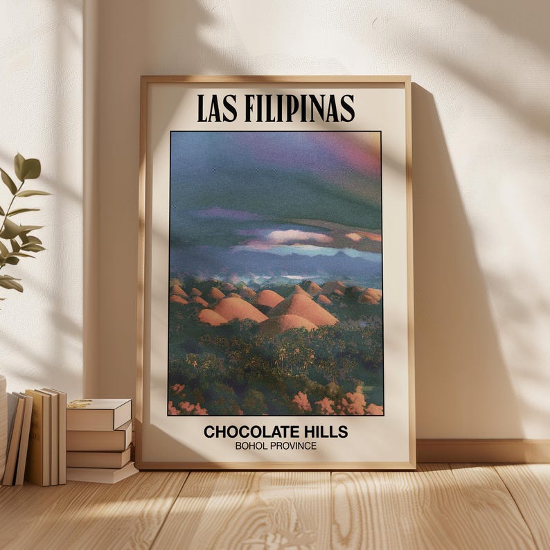 Chocolate Hills Print, Philippines Digital Download, Bohol Print