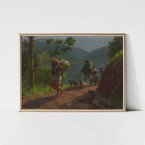 Schilderij rijstterrassen Banaue: Filipijnse landschapskunst (digitale download)