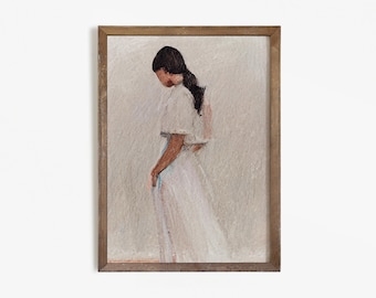 Modern Filipino Woman Portrait Print, Vintage Philippines Poster, Filipina Woman Art Print, Philippines Wall Art Printable, Pinay Art Poster