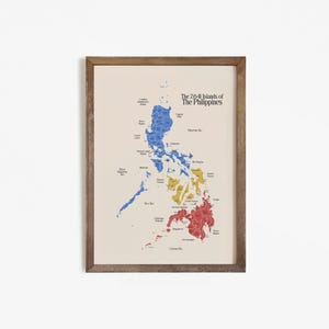 Philippines Map Printable Poster, Philippines Art Print, Filipino Wall Art, Boho Art Digital Download Poster, Vintage Printable Art Print