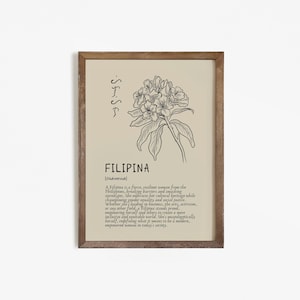 Sampaguita Line Art Print, Minimalist Filipino Flower Poster, Philippines Botanical Wall Art, Modern Vintage Decor