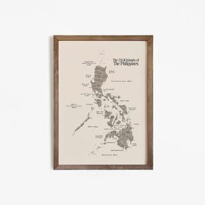 Philippines Map Baybayin Printable Poster, Philippines Art Print, Filipino Wall Art, Boho Art Digital Download Poster, Printable Art Print