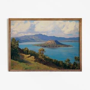 Taal Volcano, Philippine Digital Download, Country Print, Travel Wall Art, Filipino Wall Art, Filipino Art Print, Philippines Poster