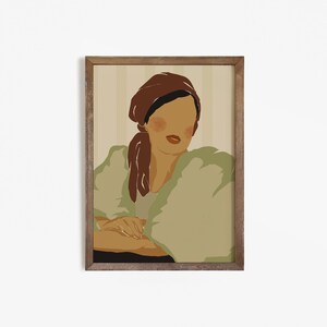 Filipino Feminist Wall Art, Boho Female Portrait, Filipino Art Print, Philippines Poster, Mid Century Modern Wall Art, Retro Fashion Decor