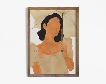 Filipino Feminist Wall Art, Boho Female Portrait, Filipino Art Print, Philippines Poster, Mid Century Modern Wall Art, Retro Fashion Decor
