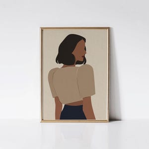 Boho Filipino Art Print, Midcentury Modern Filipina Art, Filipino Wall Art Printable, Retro Philippines Art, Filipina Portrait Print