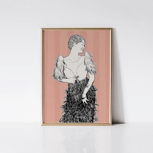 Filipino Feminist Wall Art, Boho Female Portrait, Filipino Art Print, Philippines Poster, Mid Century Modern Wall Art, Retro Fashion Decor