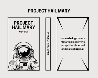 Project Hail Mary Rebinding Cover Design - SVG & PNG Files for Cricut