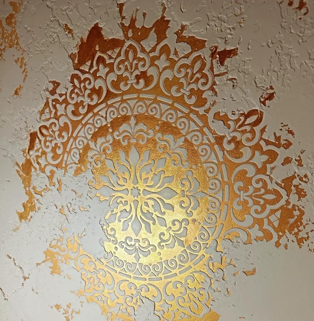 Extra Large Wall Stencil Set: Moroccan, Damask, and Circular Patterns ...