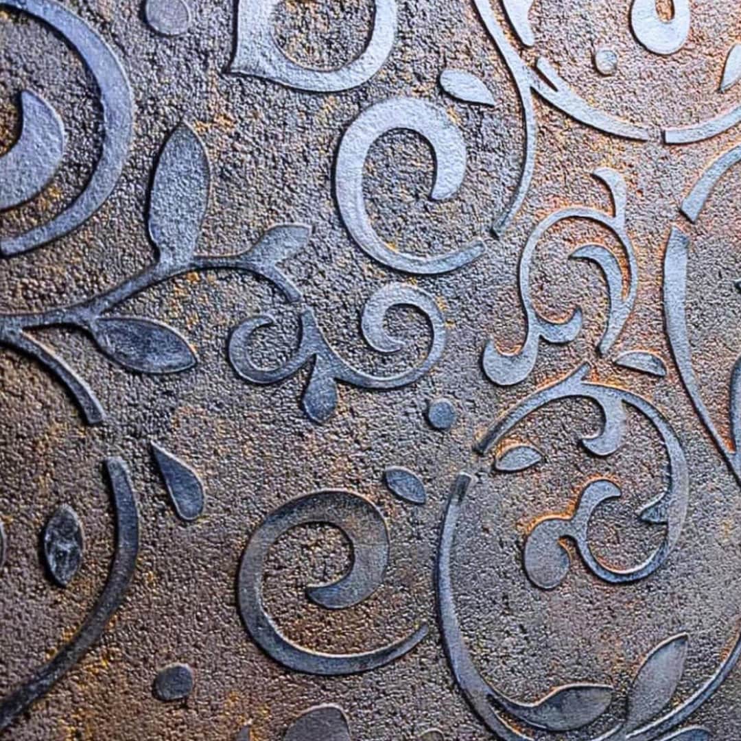 Wall Stencil Round Stencil Floral Plaster Wall Large Stencils for Wall ...