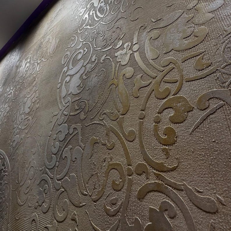 Moroccan Damask Stencil: Round Floral and Oriental Wall Stencil Set - Etsy