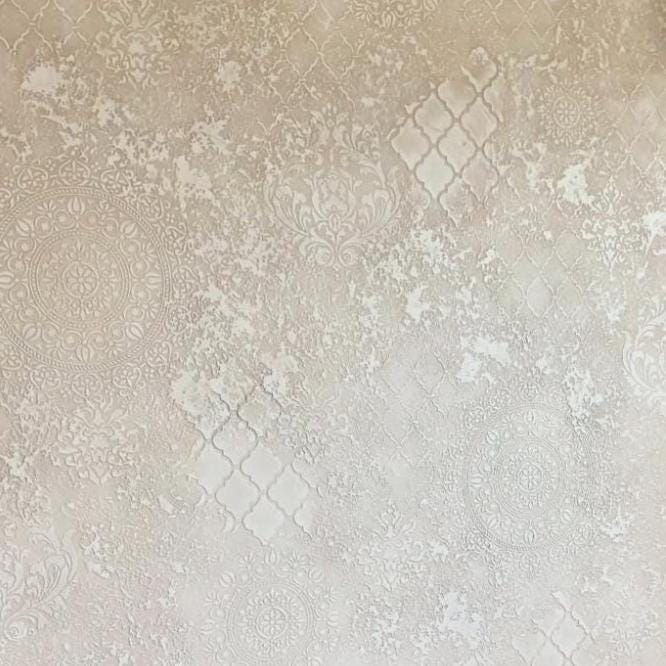 Large Damask Wall Stencil Set: Reusable Eastern Pattern for Plaster ...