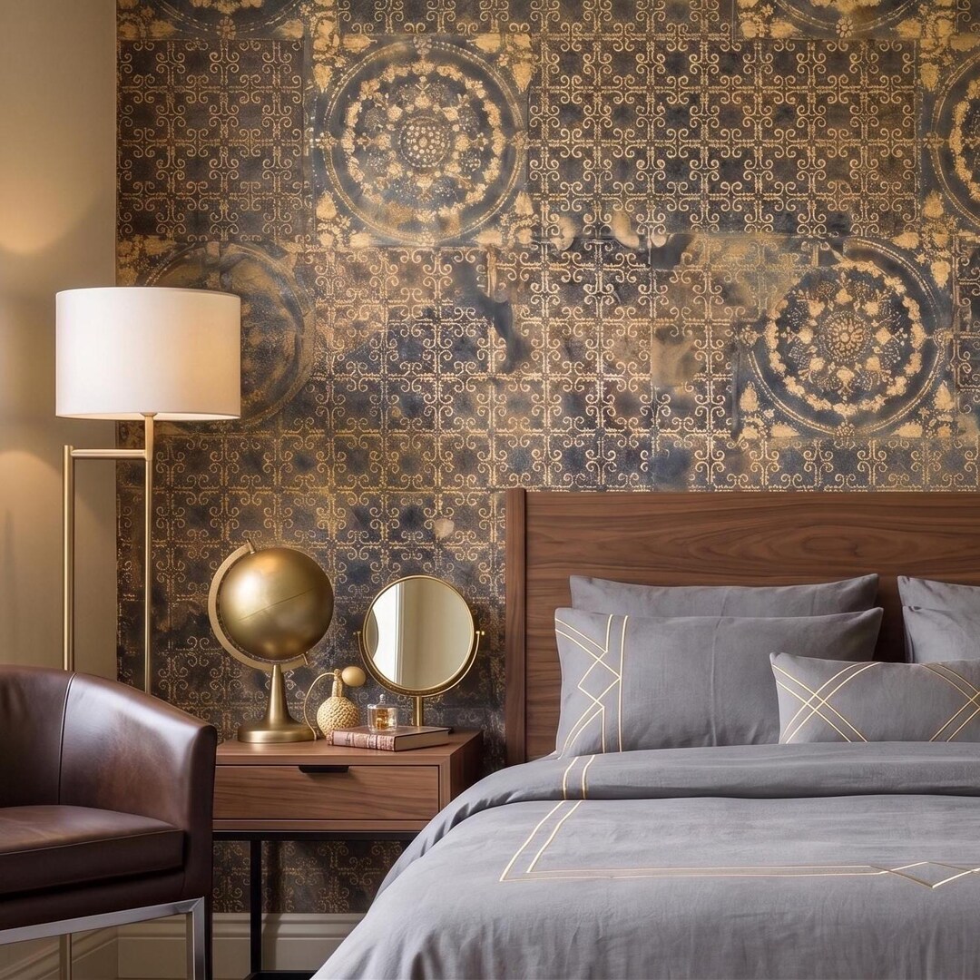 Large Geometric & Moroccan Wall Stencil for Artistic Wall Murals and ...