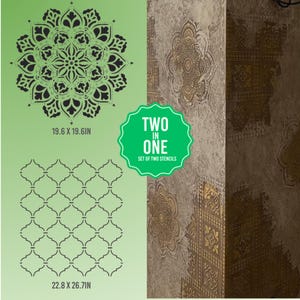 Stencil Set Wall Art Stencil Plaster Wall Stencil Round Painting Stencil Wall Decor Art for Living Room Stencil Schablone Decorative Wall