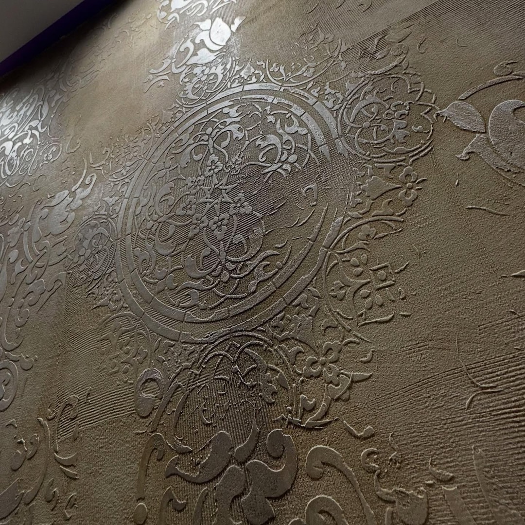 Moroccan Damask Stencil: Round Floral and Oriental Wall Stencil Set - Etsy