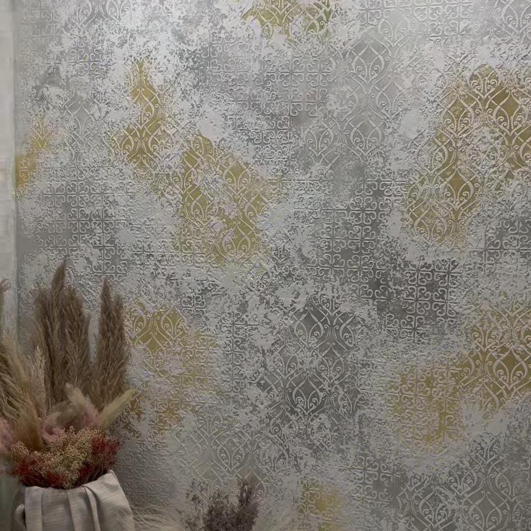 Damask Wall Stencil Set: Texture and Plaster Stencils for Wall Art and ...