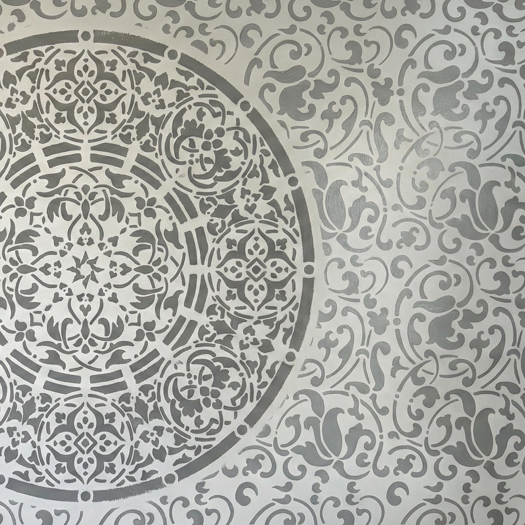 Large Round and Eastern Wall Stencils: Pattern Set for Stencil Painting ...
